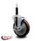 Service Caster 5'' Maroon Poly Swivel 3/4'' Expanding Stem Caster with Brake SCC-EX20S514-PPUB-MRN-TLB-34 - alternate 4